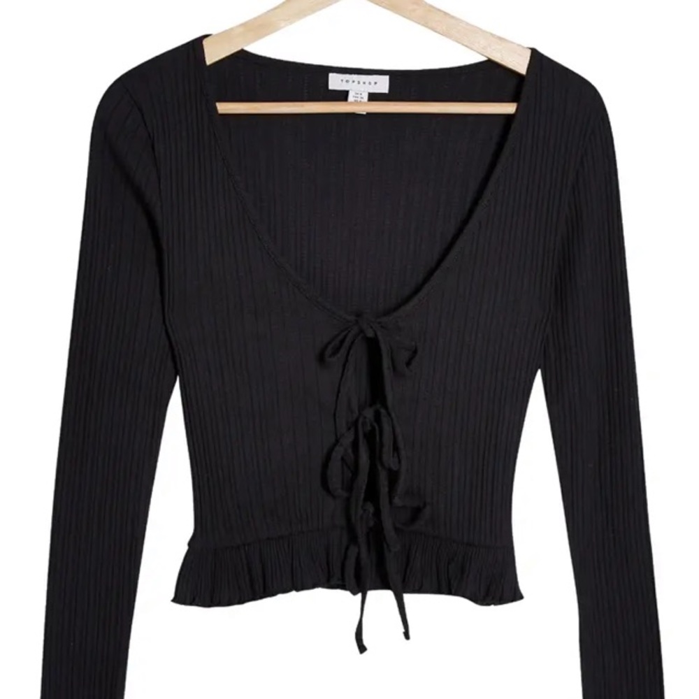 Lace Up Crop Sweater